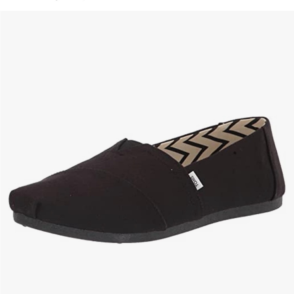 Toms Black Oxford Redondo Chambray Flats Women's size 8.5 shoes - Picture 1 of 3